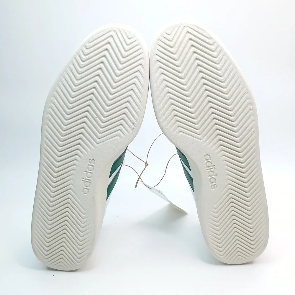 Adidas Breaknet 3.0 Sneakers Men Size 12 White Green Synthetic Leather JR3549
